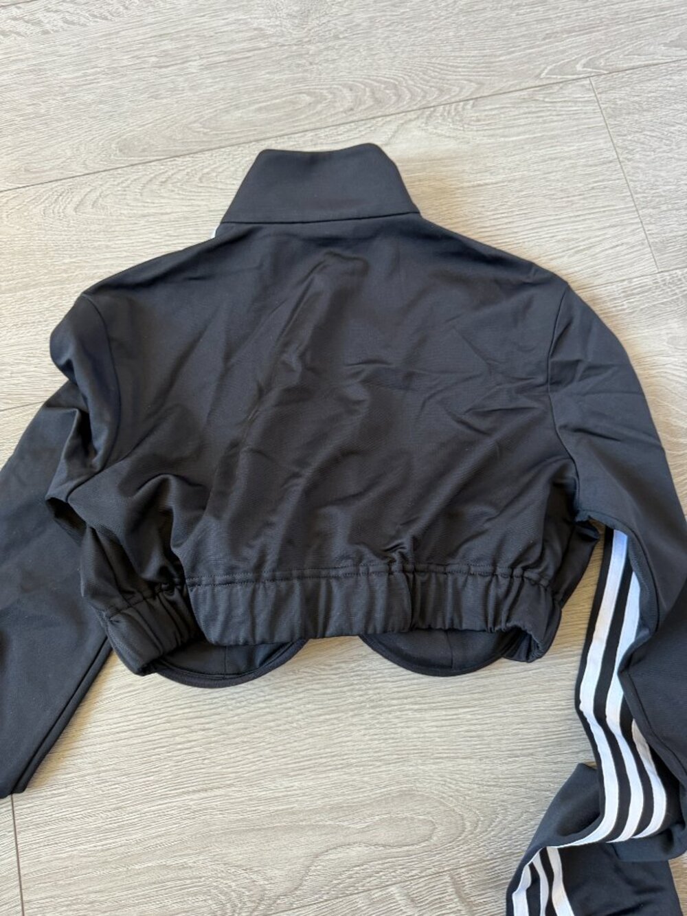 Adidas Originals x Jeremy Scott cropped track jacket in black - Picture 11 of 13